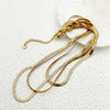 Stacked Snake Bone Chain Necklace Stainless Steel Electroplating Unisex Simple Trendy Hip Hop Style