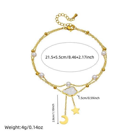 Stacked Stainless Steel Bow Chain For Women
