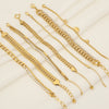 Stacked Stainless Steel Geometric Style Electroplated Women's Bracelet