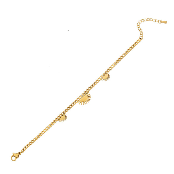 Stacked Stainless Steel Geometric Style Electroplated Women's Bracelet