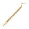 Stacked Stainless Steel Geometric Style Electroplated Women's Bracelet
