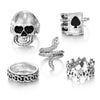 Stacked Style Geometric Alloy Ring Suit Electroplated For Unisex
