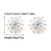 Stacking Earrings Ring Suit Stainless Steel Artificial Crystal Geometric Electroplating Women's Accessories