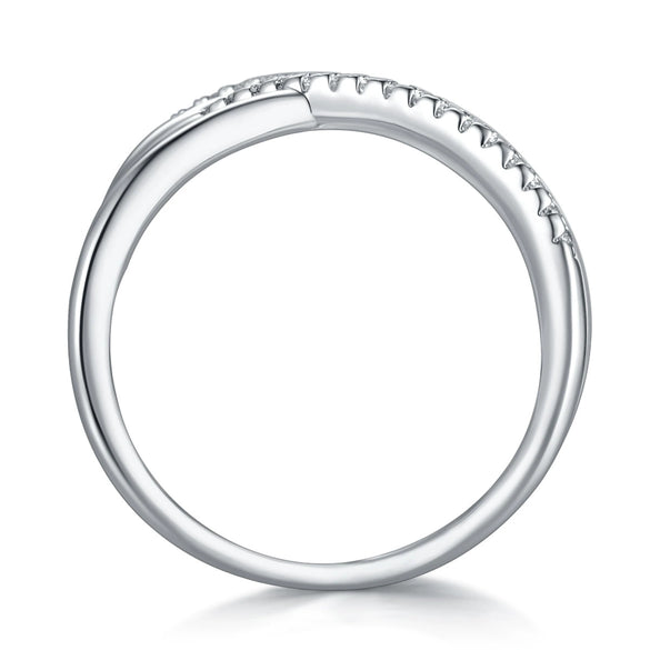 Stacking Moissanite Rings 925 Silver Geometric Design For Women