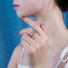 Stacking Moissanite Rings 925 Silver Geometric Design For Women