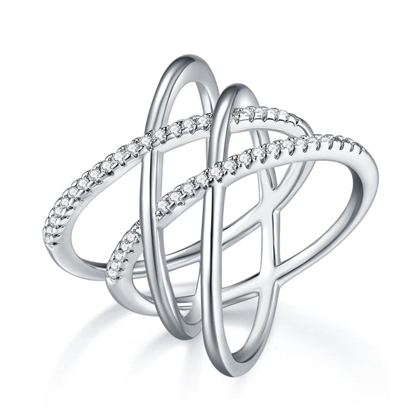 Stacking Moissanite Rings 925 Silver Geometric Design For Women