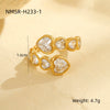 Stacking Rings Stainless Steel Geometric Electroplating Women's Hand Accessories