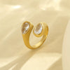 Stacking Rings Stainless Steel Geometric Electroplating Women's Hand Accessories