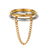 Stacking Rings Titanium Steel Geometric Electroplated Hand Jewelry For Women