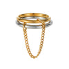 Stacking Rings Titanium Steel Geometric Electroplated Hand Jewelry For Women