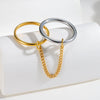Stacking Rings Titanium Steel Geometric Electroplated Hand Jewelry For Women