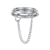 Stacking Rings Titanium Steel Geometric Electroplated Hand Jewelry For Women