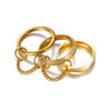Stacking Rings Titanium Steel Geometric Electroplated Hand Jewelry