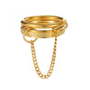 Stacking Rings Titanium Steel Women's Multiring Combination Geometric Style Electroplated Hand Jewelry