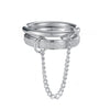 Stacking Rings Titanium Steel Women's Multiring Combination Geometric Style Electroplated Hand Jewelry