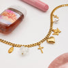 Stacking Set Necklace Love Pendant Cuban Chain Highend Jewelry Stainless Steel Heart Shape Geometric Electroplating Unisex