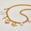 Stacking Set Necklace Love Pendant Cuban Chain Highend Jewelry Stainless Steel Heart Shape Geometric Electroplating Unisex