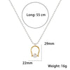 Stainless Steel 18K Gold Plated IG Style Polishing Geometric Pendant Necklace