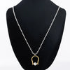 Stainless Steel 18K Gold Plated IG Style Polishing Geometric Pendant Necklace