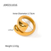 304 Stainless Steel 18K Gold Plated IG Style Water Droplets Open Rings