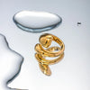304 Stainless Steel 18K Gold Plated IG Style Water Droplets Open Rings