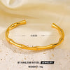 Stainless Steel 18K Gold Plated Simple Style Bamboo Rings Bracelets