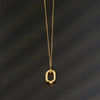 Stainless Steel 18K Gold Plated Simple Style Geometric Pendant Necklace
