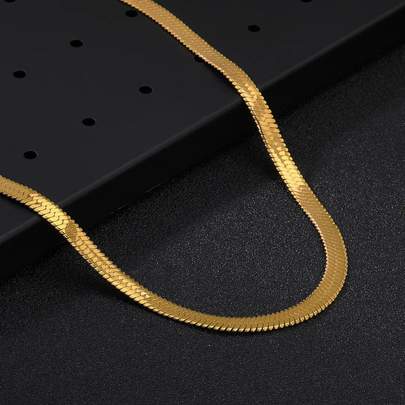 Stainless Steel 18K Gold Plated Vintage Style Geometric Plating Necklace