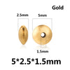 Stainless Steel Abacus Flying Saucer Curved Spacer Positioning Beads Vacuum Goldplated Diy Jewelry Accessories