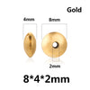 Stainless Steel Abacus Flying Saucer Curved Spacer Positioning Beads Vacuum Goldplated Diy Jewelry Accessories