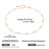 Stainless Steel Acrylic Pearl Geometric Style Electroplated Women's Bracelet And Necklace Jewelry