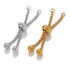 Stainless Steel Adjustable Pull Out Telescopic Rubber Electroplated Ring Accessories Unisex