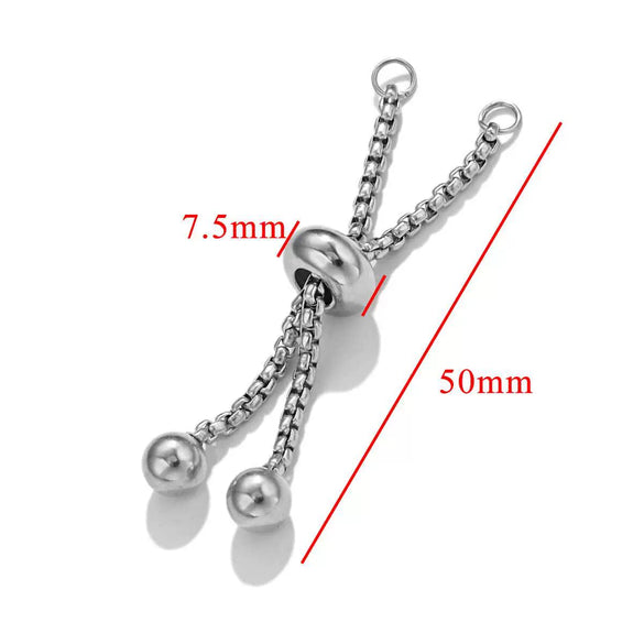 Stainless Steel Adjustable Pull Out Telescopic Rubber Electroplated Ring Accessories Unisex