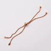 Stainless Steel Adjustable Rubber Bead Box Chain Bolo Diy Bracelet Jewelry Accessories Electroplated
