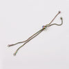 Stainless Steel Adjustable Rubber Bead Box Chain Bolo Diy Bracelet Jewelry Accessories Electroplated