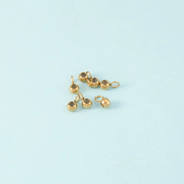 Stainless Steel Adjusting Bead With Ring Positioning Bead Handmade Semifinished Jewelry Accessories For Necklace And Bracelet Electroplating Geometric Simple Style