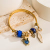 Stainless Steel And Alloy Women Jewelry Elegant Animals Zodiac Pendant Adjustable Bracelet With Electroplating