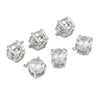 Stainless Steel And Artificial Diamond Round Geometric Pendant Jewelry Accessories