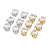 Stainless Steel And Artificial Diamond Round Geometric Pendant Jewelry Accessories