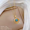 Stainless Steel And Copper Allmatch Clavicle Chain With Star Moon Planet And Animal Zodiac Pattern For Women And Men