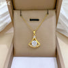 Stainless Steel And Copper Animal Zodiac Cartoon Minimalist Full Diamond Necklace Unisex