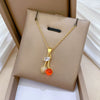 Stainless Steel And Copper Animal Zodiac Fruit Cherry Fashion Light Luxury Elegant Gorgeous Full Diamond Unisex Necklace