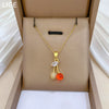 Stainless Steel And Copper Animal Zodiac Fruit Cherry Fashion Light Luxury Elegant Gorgeous Full Diamond Unisex Necklace