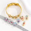 Stainless Steel And Copper Star Shaped Minimalist Bracelet With Electroplating Technology Unisex Diy Accessory