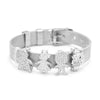Stainless Steel And Copper Star Shaped Minimalist Bracelet With Electroplating Technology Unisex Diy Accessory