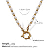 Stainless Steel And Freshwater Pearl Love Pendant Bracelet And Necklace 316L Stainless Steel Electroplating Fashion Style Women's