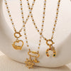 Stainless Steel And Freshwater Pearl Love Pendant Bracelet And Necklace 316L Stainless Steel Electroplating Fashion Style Women's