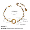 Stainless Steel And Freshwater Pearl Love Pendant Bracelet And Necklace 316L Stainless Steel Electroplating Fashion Style Women's