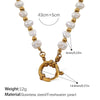Stainless Steel And Freshwater Pearl Love Pendant Bracelet And Necklace 316L Stainless Steel Electroplating Fashion Style Women's