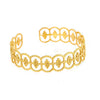Stainless Steel And Gold Casual Open Beating Pattern Asymmetrical Snakeshaped Women's Bracelet With Electroplating
